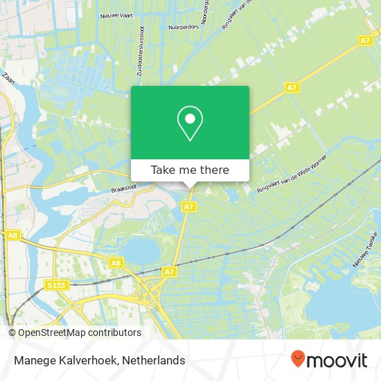 Manege Kalverhoek, Zuiderweg 72 map