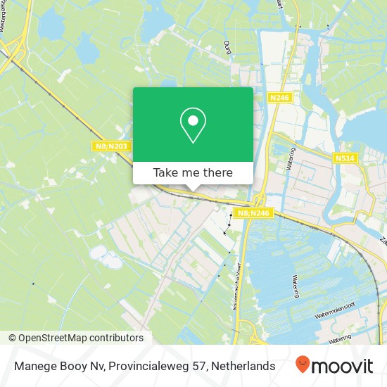 Manege Booy Nv, Provincialeweg 57 map