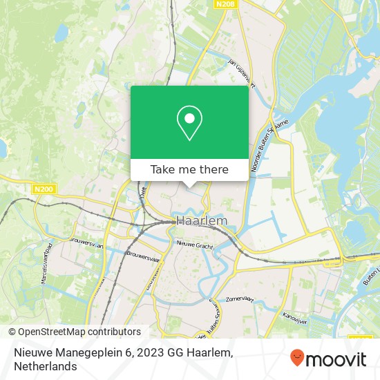 Nieuwe Manegeplein 6, 2023 GG Haarlem Karte