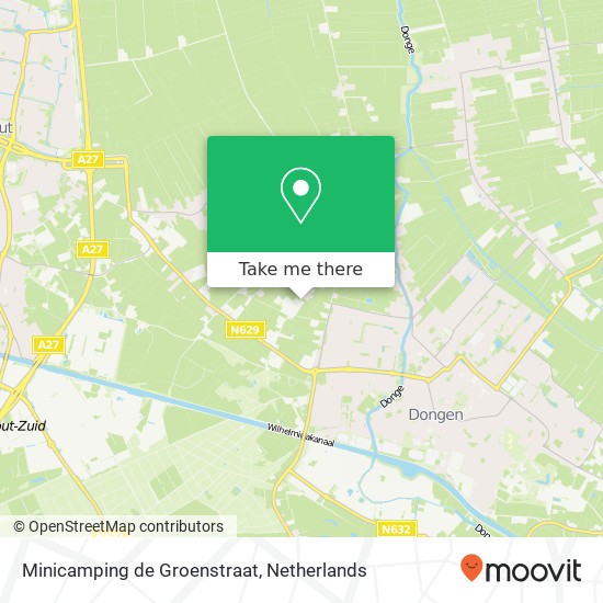 Minicamping de Groenstraat map
