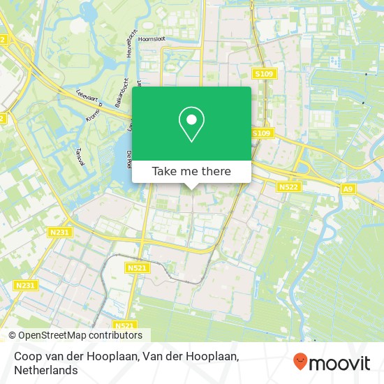 Coop van der Hooplaan, Van der Hooplaan Karte