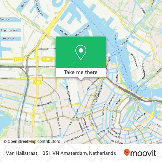 Van Hallstraat, 1051 VN Amsterdam map