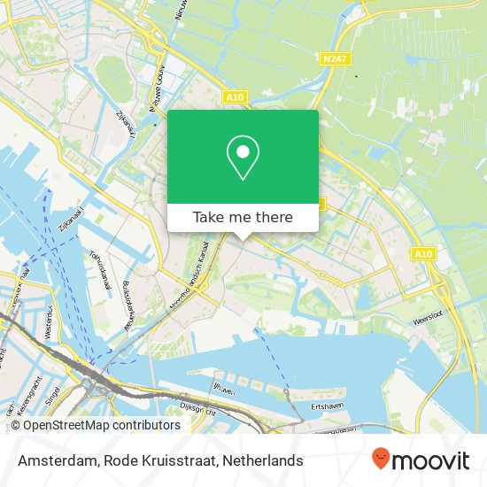 Amsterdam, Rode Kruisstraat Karte
