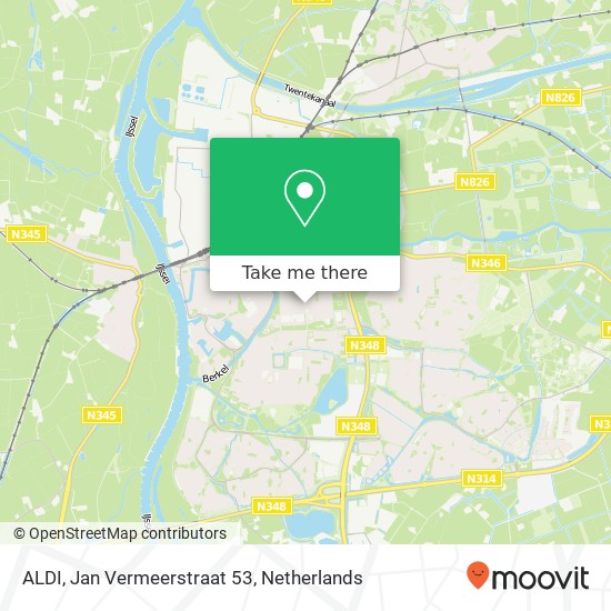 ALDI, Jan Vermeerstraat 53 map