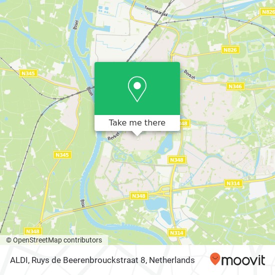 ALDI, Ruys de Beerenbrouckstraat 8 map