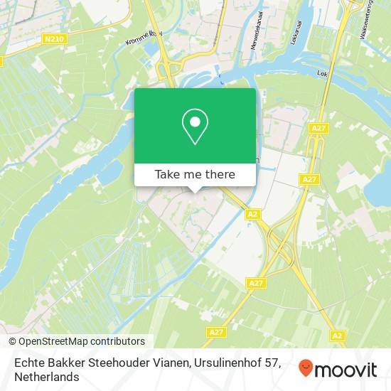 Echte Bakker Steehouder Vianen, Ursulinenhof 57 map