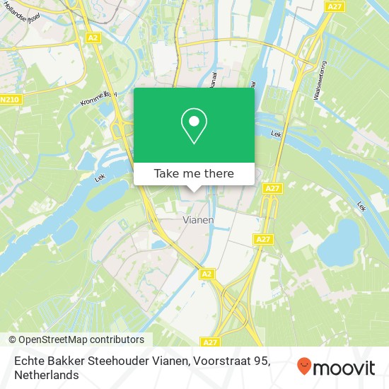 Echte Bakker Steehouder Vianen, Voorstraat 95 map
