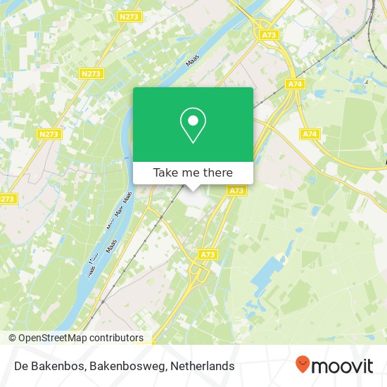 De Bakenbos, Bakenbosweg map