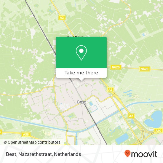 Best, Nazarethstraat map