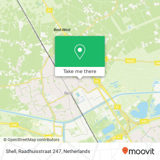 Shell, Raadhuisstraat 247 Karte