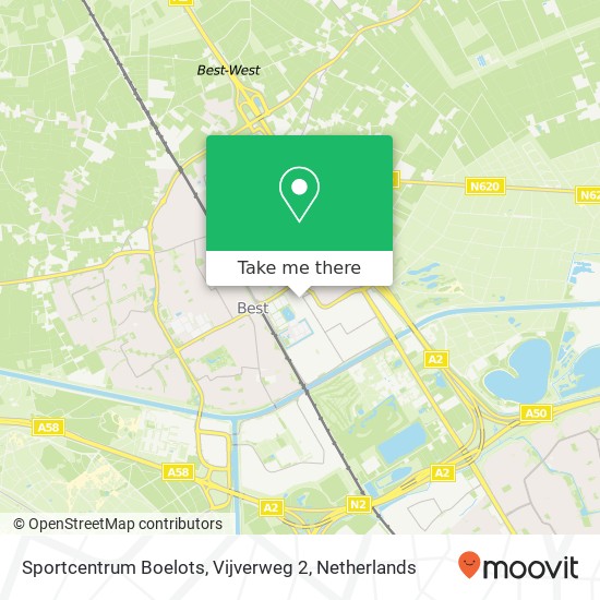 Sportcentrum Boelots, Vijverweg 2 map