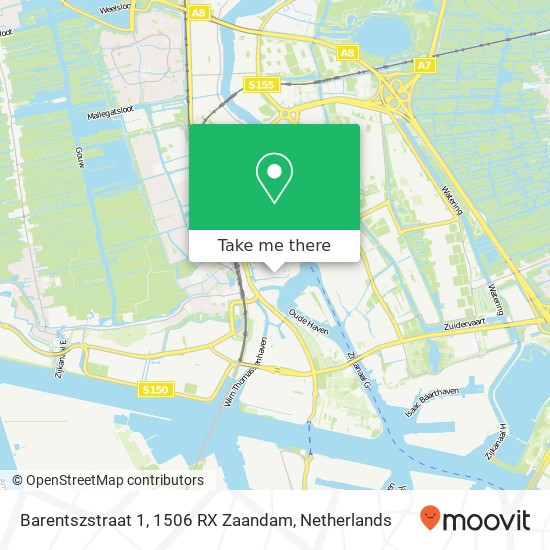 Barentszstraat 1, 1506 RX Zaandam map