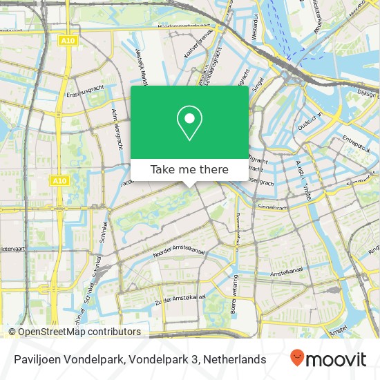 Paviljoen Vondelpark, Vondelpark 3 map