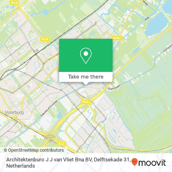 Architektenburo J J van Vliet Bna BV, Delftsekade 31 Karte