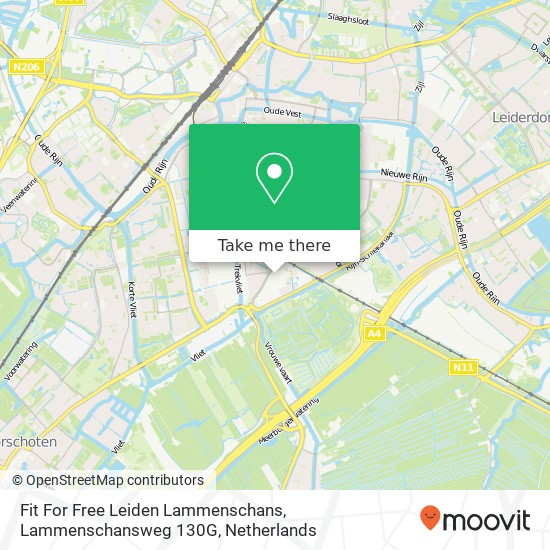 Fit For Free Leiden Lammenschans, Lammenschansweg 130G Karte