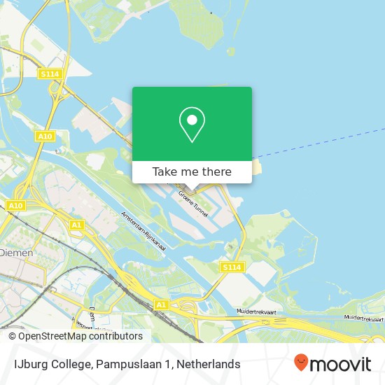 IJburg College, Pampuslaan 1 map