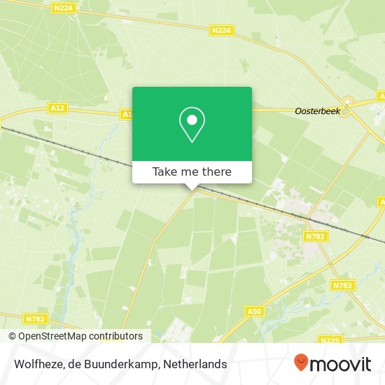 Wolfheze, de Buunderkamp map