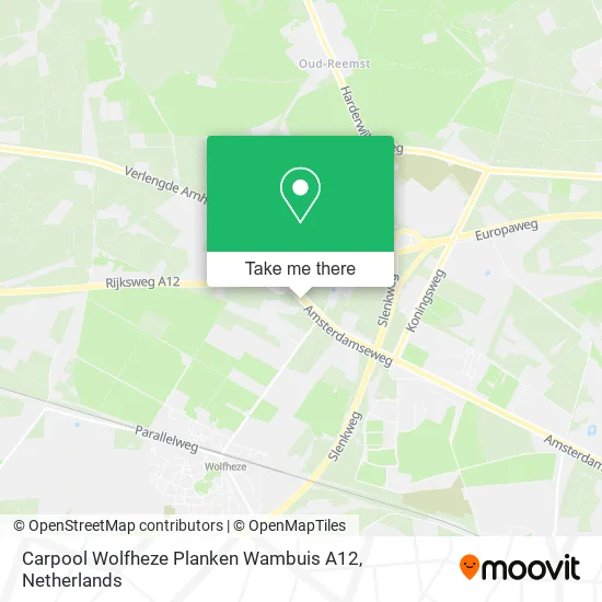 Carpool Wolfheze Planken Wambuis A12 map