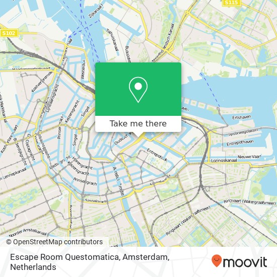 Escape Room Questomatica, Amsterdam map