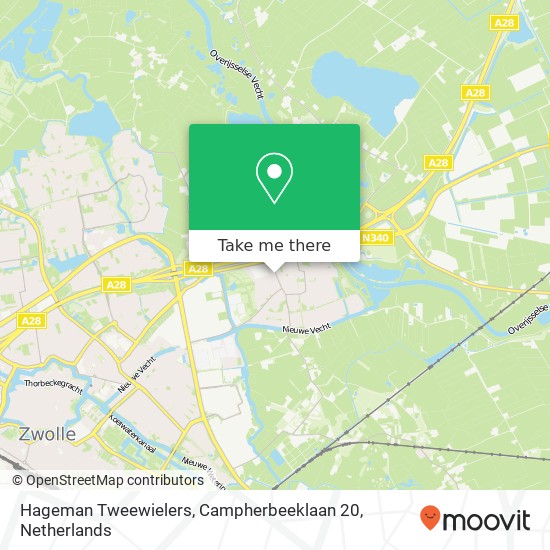 Hageman Tweewielers, Campherbeeklaan 20 map