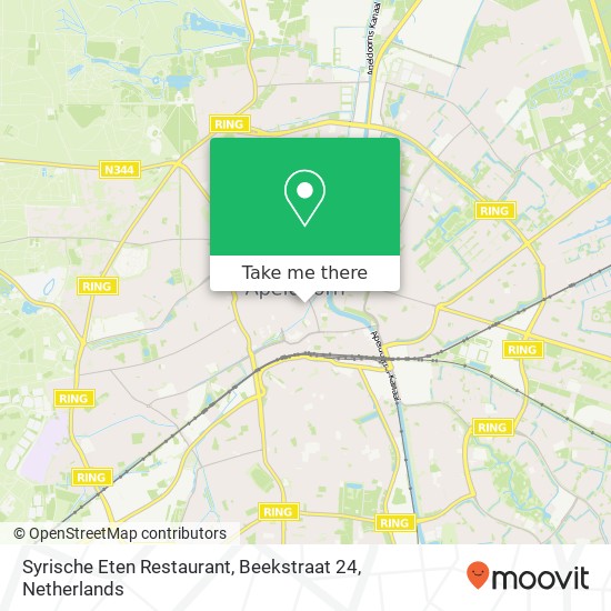 Syrische Eten Restaurant, Beekstraat 24 map