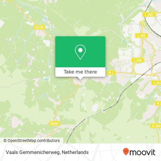 Vaals Gemmenicherweg map