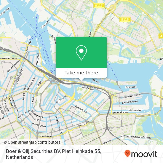 Boer & Olij Securities BV, Piet Heinkade 55 map