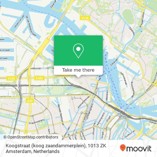 Koogstraat (koog zaandammerplein), 1013 ZK Amsterdam map