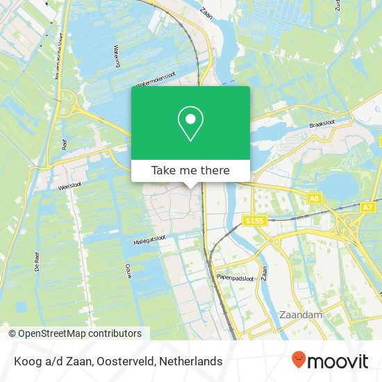 Koog a/d Zaan, Oosterveld map