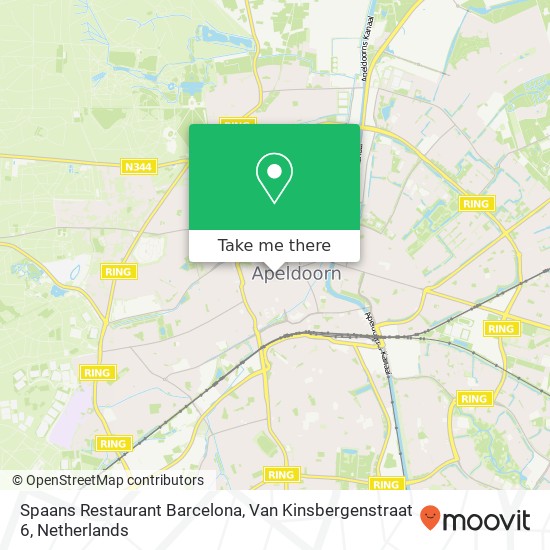 Spaans Restaurant Barcelona, Van Kinsbergenstraat 6 Karte