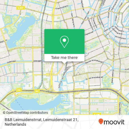 B&B Leimuidenstrrat, Leimuidenstraat 21 map
