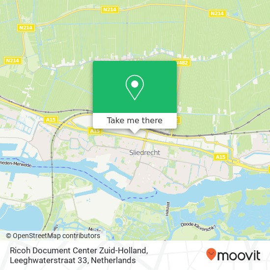 Ricoh Document Center Zuid-Holland, Leeghwaterstraat 33 map