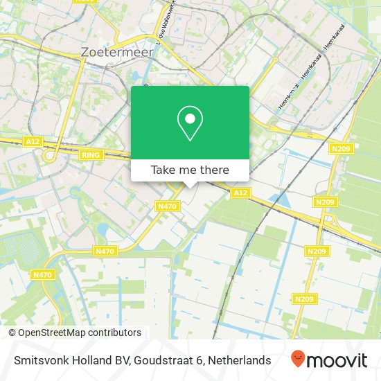 Smitsvonk Holland BV, Goudstraat 6 map