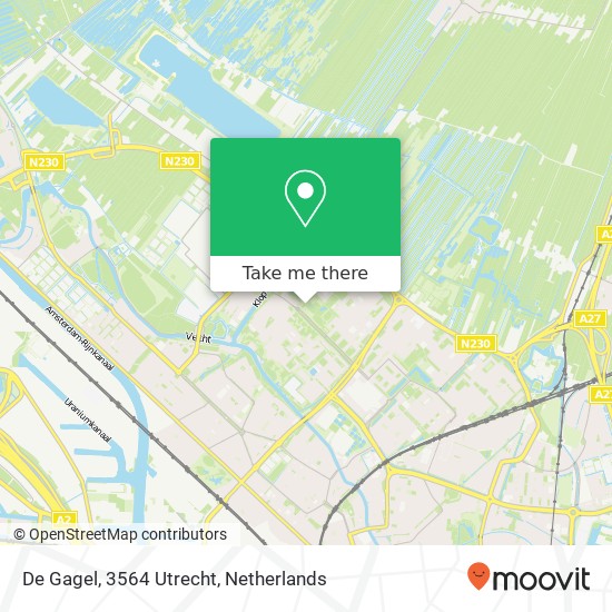 De Gagel, 3564 Utrecht map