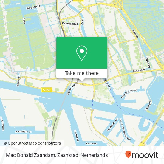 Mac Donald Zaandam, Zaanstad map