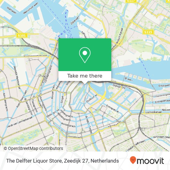 The Delfter Liquor Store, Zeedijk 27 map