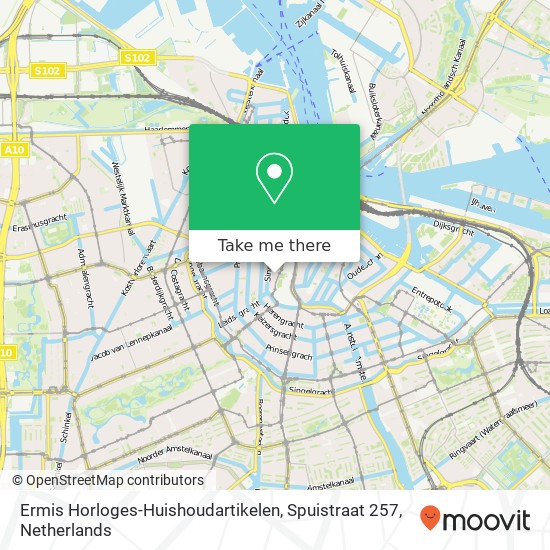 Ermis Horloges-Huishoudartikelen, Spuistraat 257 map