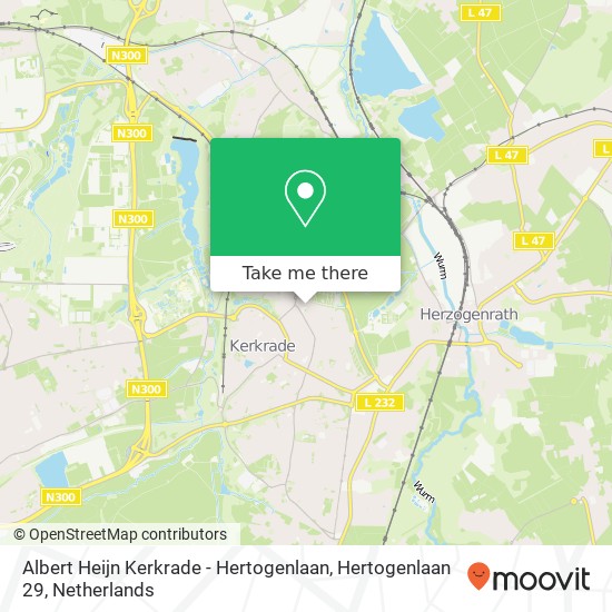 Albert Heijn Kerkrade - Hertogenlaan, Hertogenlaan 29 Karte