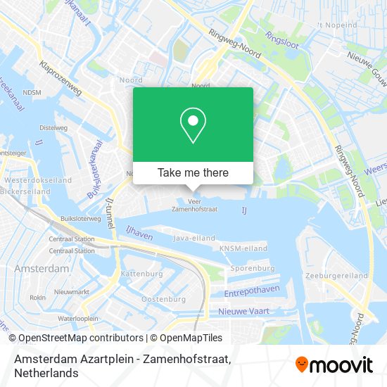 Amsterdam Azartplein - Zamenhofstraat map