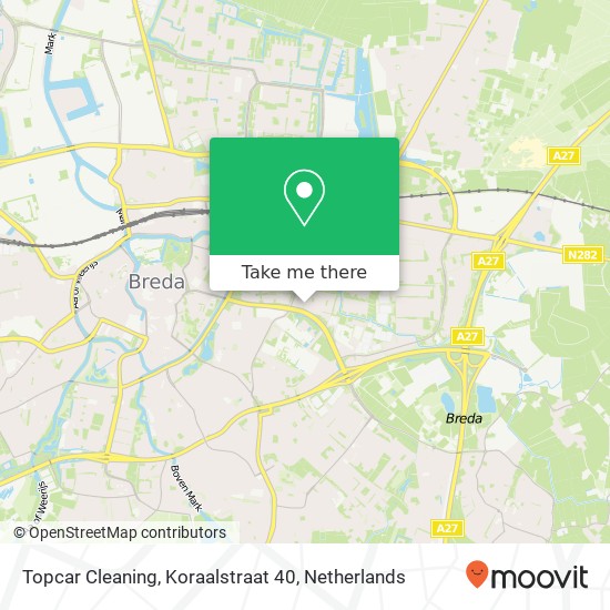 Topcar Cleaning, Koraalstraat 40 map