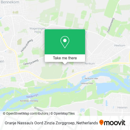 Oranje Nassau's Oord Zinzia Zorggroep map