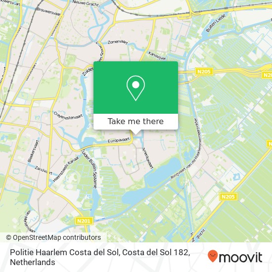 Politie Haarlem Costa del Sol, Costa del Sol 182 map