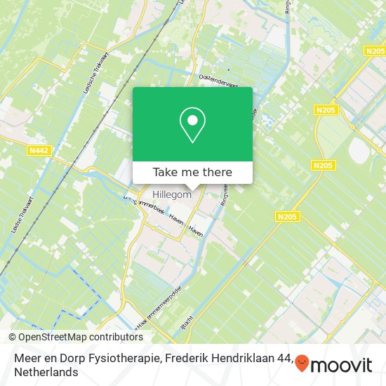 Meer en Dorp Fysiotherapie, Frederik Hendriklaan 44 map