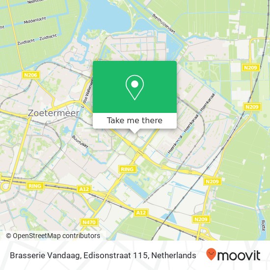 Brasserie Vandaag, Edisonstraat 115 map