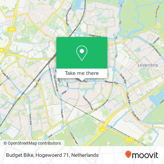 Budget Bike, Hogewoerd 71 map