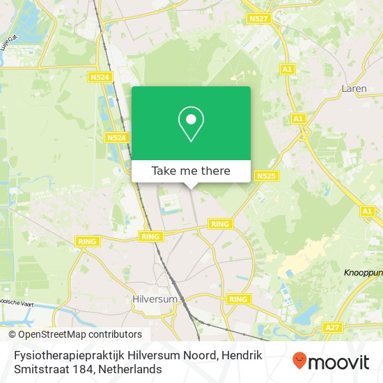 Fysiotherapiepraktijk Hilversum Noord, Hendrik Smitstraat 184 Karte