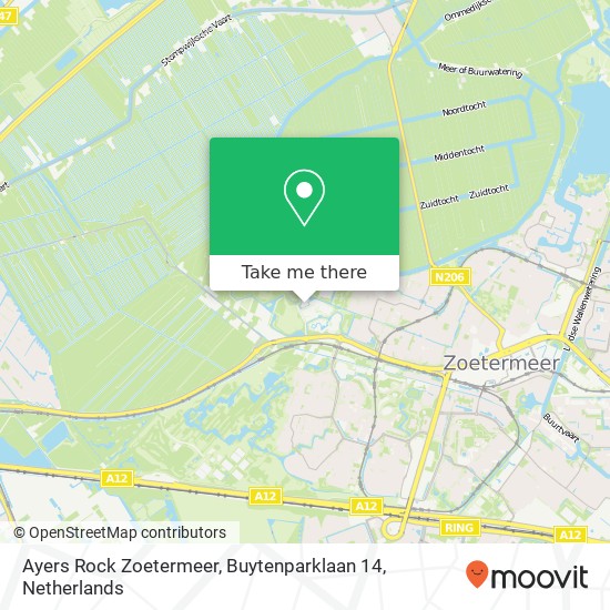 Ayers Rock Zoetermeer, Buytenparklaan 14 Karte