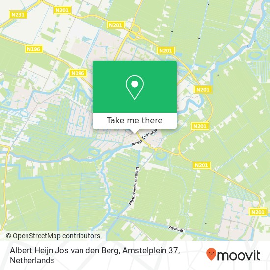 Albert Heijn Jos van den Berg, Amstelplein 37 map