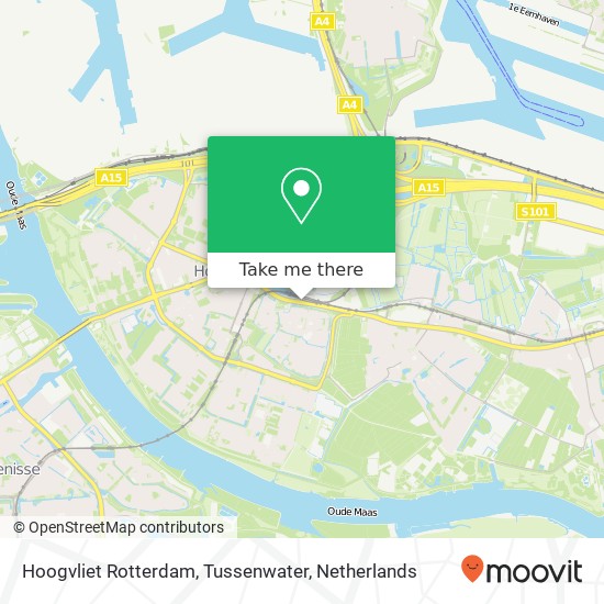 Hoogvliet Rotterdam, Tussenwater Karte