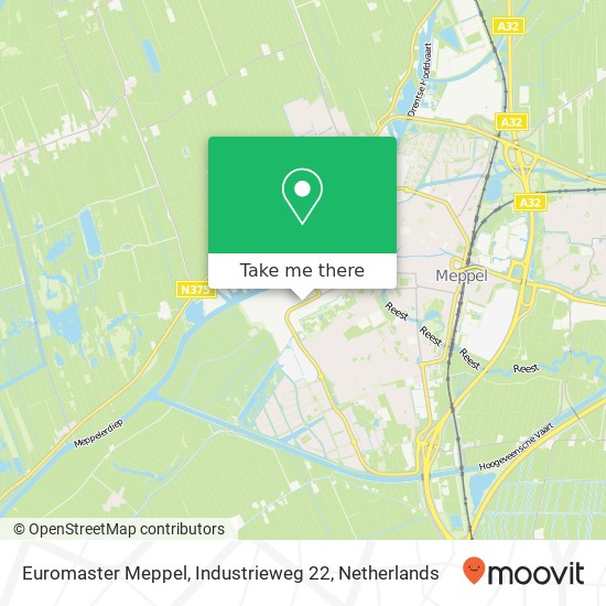 Euromaster Meppel, Industrieweg 22 map